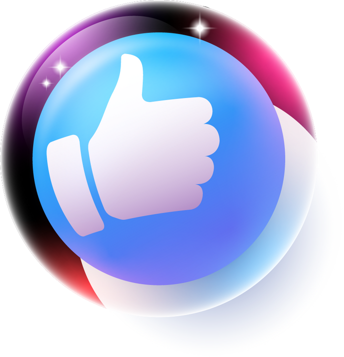 3D like facebook emoji